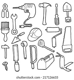 vector set of construction tool