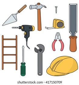 vector set of construction tool