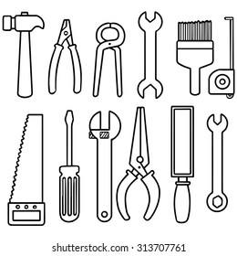 vector set of construction tools