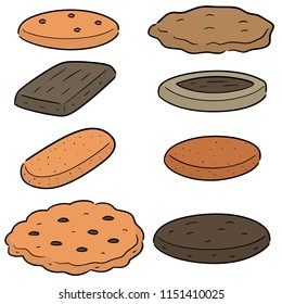 vector set of cookies and biscuits