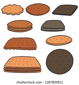 vector set of cookies and biscuits