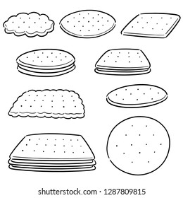 vector set of cookies and biscuits