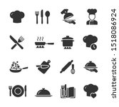 Vector set of cooking icons.