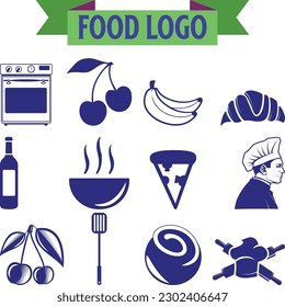 Vector set of cooking icons.
