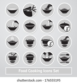 Vector Set Of Cooking Icons, For Instructions, Receipts, Packages Etc. 