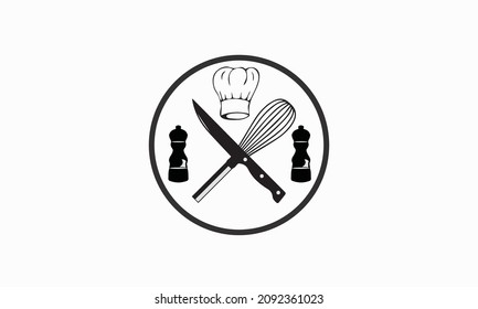 Vector set of cooking icons. logo designs of food