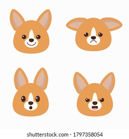 
Conjunto de vectores de las emociones de Corgi.