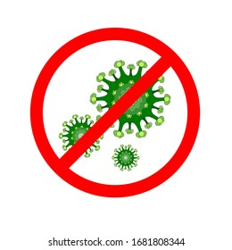 Vector set of  coronavirus logo, covid-19  illustration. Stop coronavirus sign