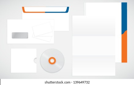 Vector set of corporate identity elements