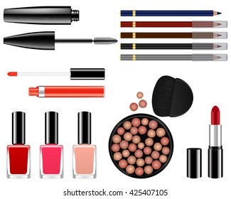 Vector set cosmetics