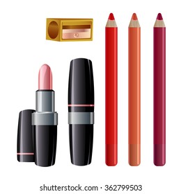 vector set of cosmetics, beauty products