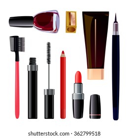 vector set of cosmetics, beauty products