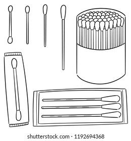 vector set of cotton swab