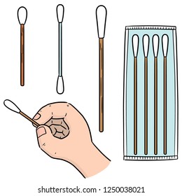 vector set of cotton swab