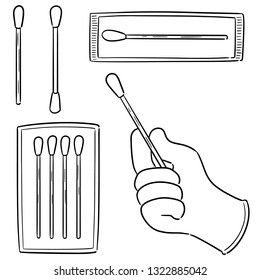 vector set of cotton swab