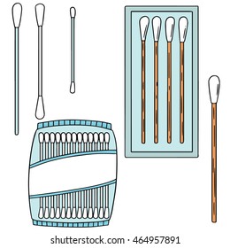 vector set of cotton swab