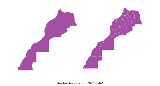 Vector set couple purple of map Sahara