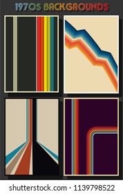 Vector Set of Cover Backgrounds from the 1970s