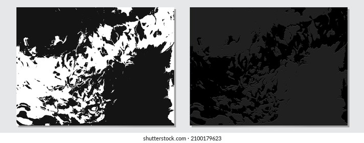Vector set of cover design, grunge collection. Black and white background. Geometric 3D embossed pattern. Modern templates for catalog, brochure template, magazine layout, flyer.