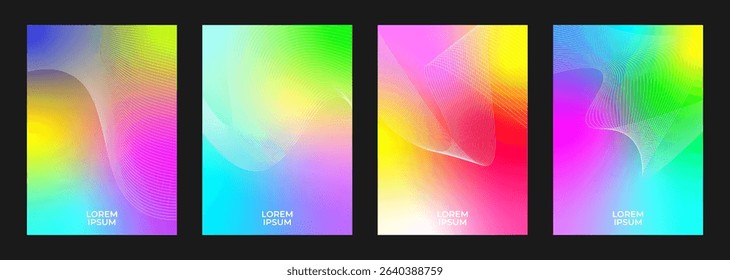 Vector set of cover design templates