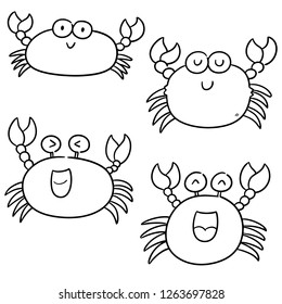 vector set of crab