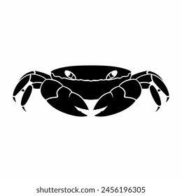 Vector set of crab silhouettes, signs and symbols