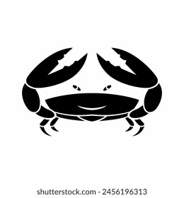 Vector set of crab silhouettes, signs and symbols