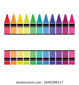 Vector Set Crayon Name Frame On Stock Vector (Royalty Free) 2040388127 ...