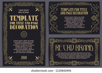 Vector set for creating advertisements, flyer, web, wedding  and other invitations or greeting cards. Happy holidays.