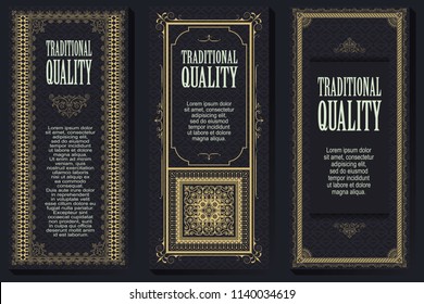 Vector set for creating advertisements, flyer, web, wedding  and other invitations or greeting cards. Happy holidays.