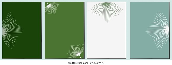 Vector set of  creative backgrounds in minimal trendy style with space for text -design templates for social media stories also can be used for card, cover, invitation, background, textile or interior