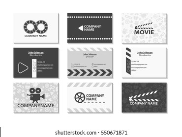 Conjunto de vectores de tarjetas de visita creativas