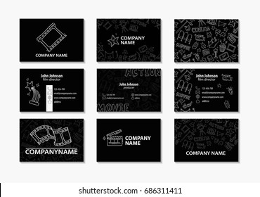 Vector set of creative business cards