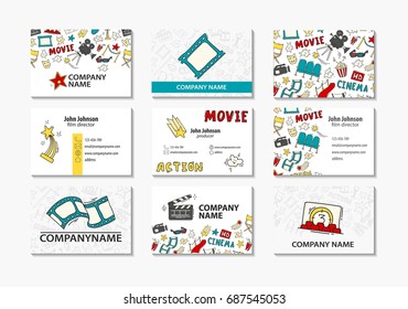 Vector set of creative business cards