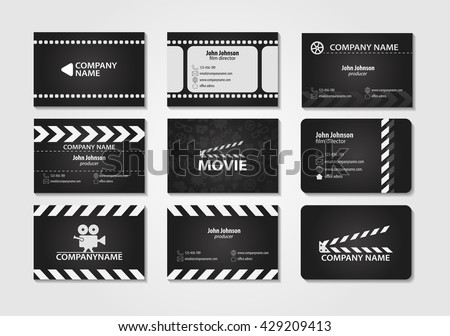 Vector set of creative business cards