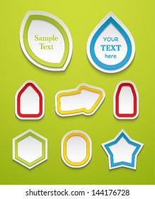Vector set of creative icons with place for text.