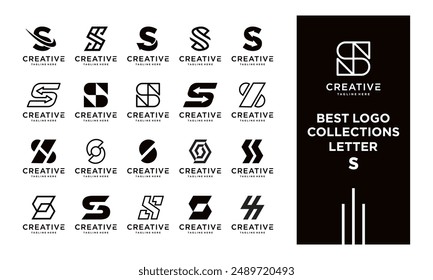 vector set of creative letter S logos