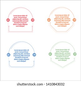 Vector set of Creative quote text template. vector set.