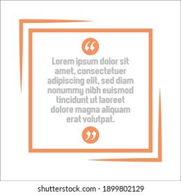 Vector set of Creative quote text template. Quote blank template. Quote bubble. frame of quotes. Print design. Quote form. Template vector set.