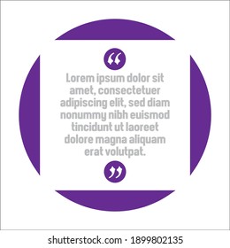 Vector set of Creative quote text template. Quote blank template. Quote bubble. frame of quotes. Print design. Quote form. Template vector set.