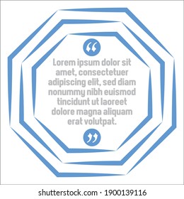 Vector set of Creative quote text template. Quote blank template. Quote bubble. frame of quotes. Print design. Quote form. Template vector set.