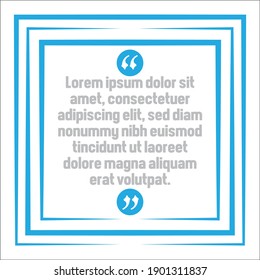 Vector set of Creative quote text template. Quote blank template. Quote bubble. frame of quotes. Print design. Quote form. Template vector set.