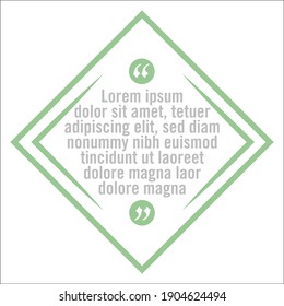 Vector set of Creative quote text template. Quote blank template. Quote bubble. frame of quotes. Print design. Quote form. Template vector set.