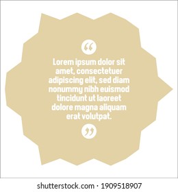 Vector set of Creative quote text template. Quote blank template. Quote bubble. frame of quotes. Print design. Quote form. Template vector set.
