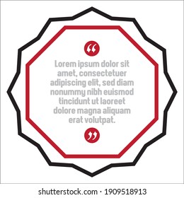 Vector set of Creative quote text template. Quote blank template. Quote bubble. frame of quotes. Print design. Quote form. Template vector set.