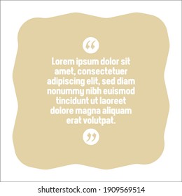 Vector set of Creative quote text template. Quote blank template. Quote bubble. frame of quotes. Print design. Quote form. Template vector set.