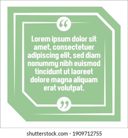 Vector set of Creative quote text template. Quote blank template. Quote bubble. frame of quotes. Print design. Quote form. Template vector set.