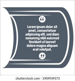 Vector set of Creative quote text template. Quote blank template. Quote bubble. frame of quotes. Print design. Quote form. Template vector set.