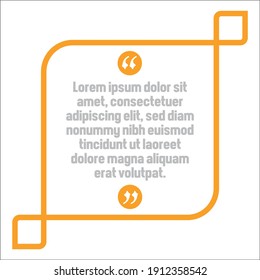 Vector set of Creative quote text template. Quote blank template. Quote bubble. frame of quotes. Print design. Quote form. Template vector set.