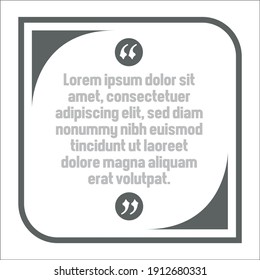 Vector set of Creative quote text template. Quote blank template. Quote bubble. frame of quotes. Print design. Quote form. Template vector set.